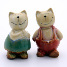 도자기 고양이인형