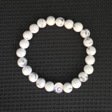 화이트 터키석 염주 팔찌